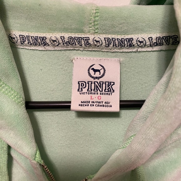 Green velvet zip up - Picture 2 of 5